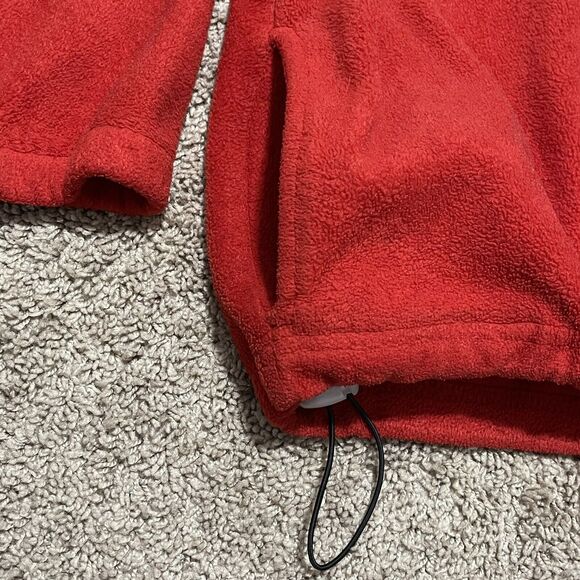 VTG New England Patriots Sweater Womens XL Red 1/4 Zip Fleece Embroidered Logo - Picture 6 of 9